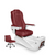 INFINITY® Pedicure Spa Chair. Ruby Cushion with White Spa Base.