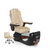 LUMINOUS® Pedicure Spa Chair. Glazed Gold Cushion with Espresso Spa Base